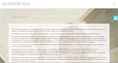 Desktop Screenshot of alexandrakole.com